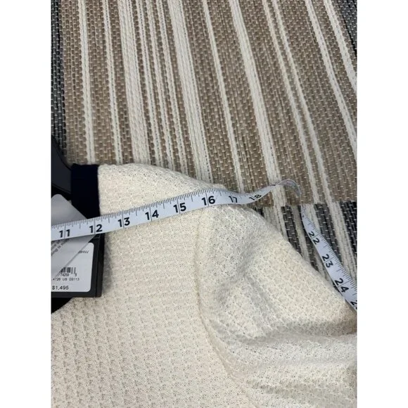 ST JOHN NWT Knit Size 14 Wool Jacket Ivory Cream 3 Button MSRP $1495